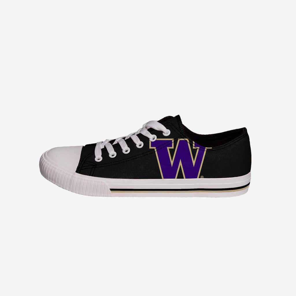 Washington Huskies Mens Low Top Big Logo Canvas Shoe FOCO - FOCO.com