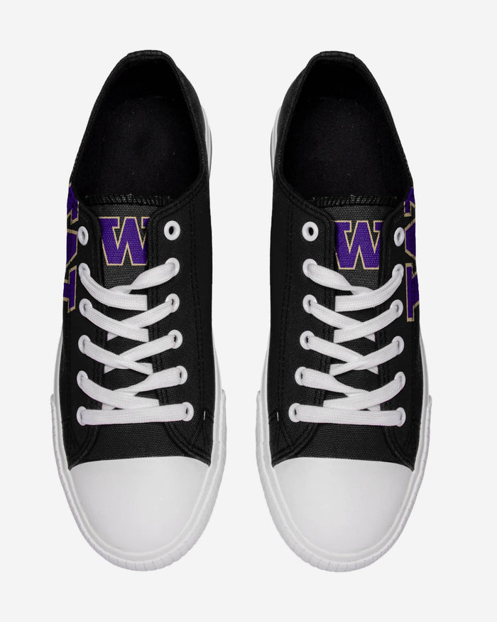 Washington Huskies Mens Low Top Big Logo Canvas Shoe FOCO - FOCO.com