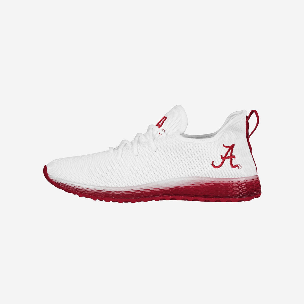 Alabama Crimson Tide Gradient Midsole White Sneakers FOCO 7 - FOCO.com