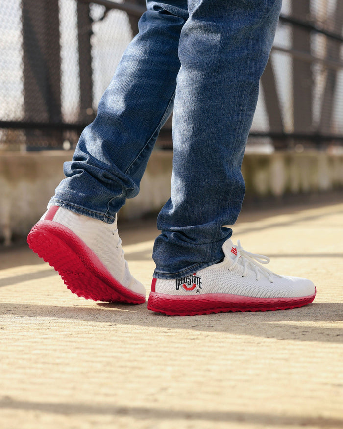 Ohio State Buckeyes Gradient Midsole White Sneakers FOCO - FOCO.com