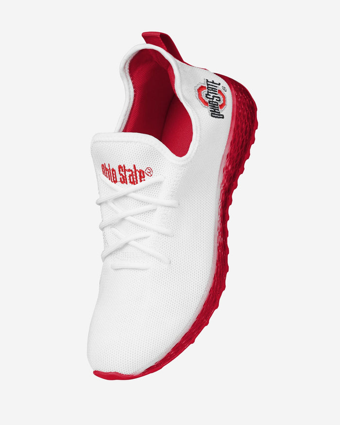 Ohio State Buckeyes Gradient Midsole White Sneakers FOCO - FOCO.com