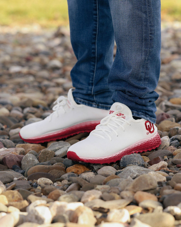 Oklahoma Sooners Gradient Midsole White Sneakers FOCO - FOCO.com