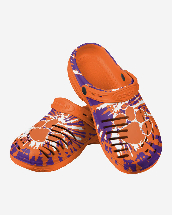 Clemson Tigers Tie-Dye Clog With Strap FOCO - FOCO.com