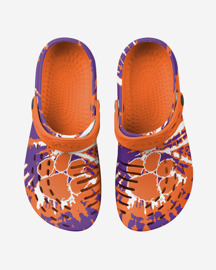 Clemson Tigers Tie-Dye Clog With Strap FOCO - FOCO.com