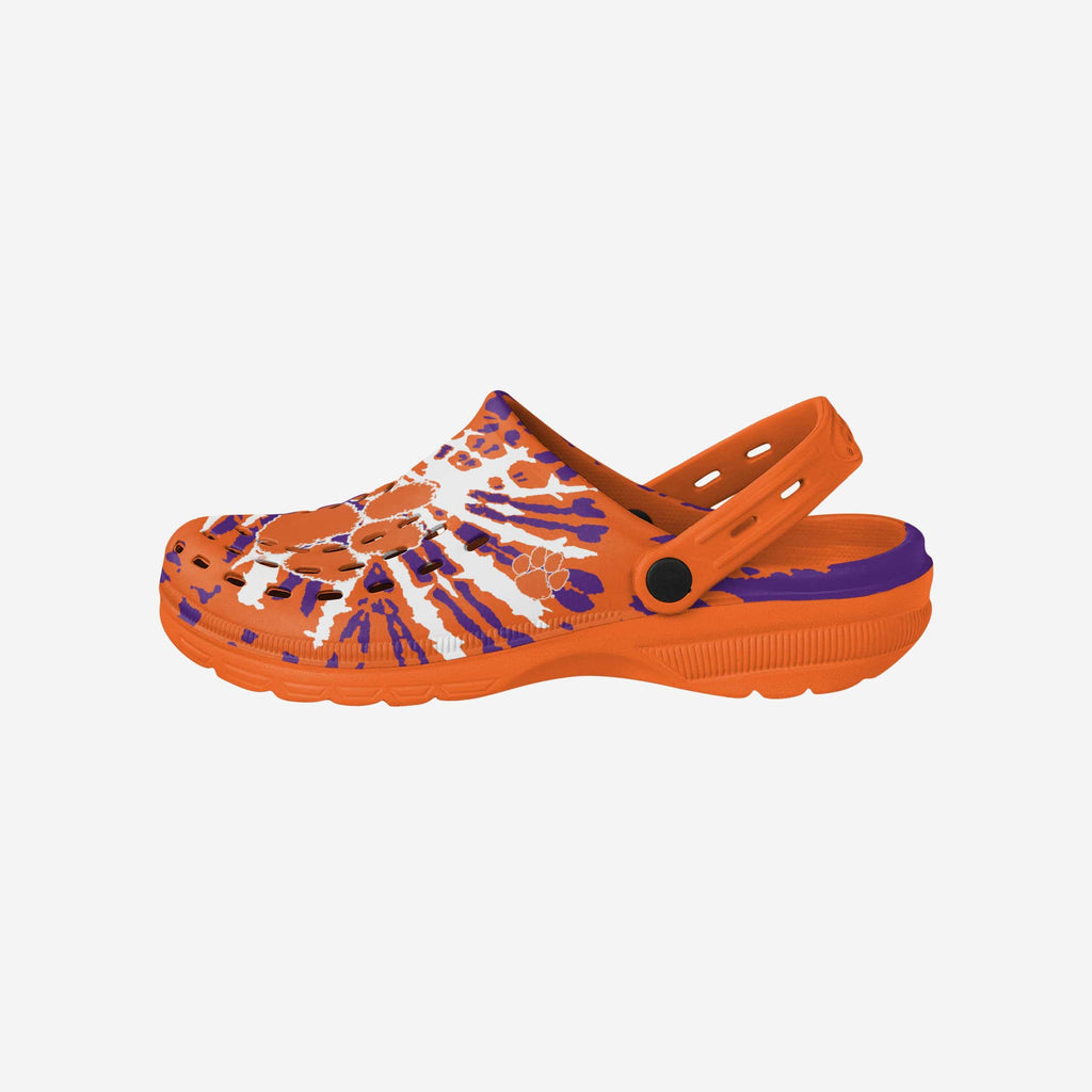 Clemson Tigers Tie-Dye Clog With Strap FOCO S - FOCO.com