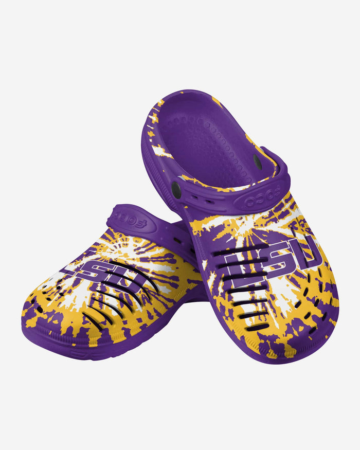 LSU Tigers Tie-Dye Clog With Strap FOCO - FOCO.com