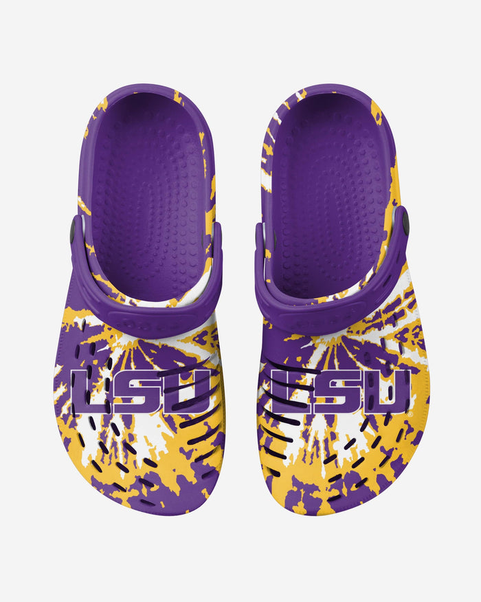 LSU Tigers Tie-Dye Clog With Strap FOCO - FOCO.com