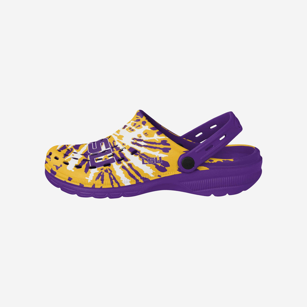 LSU Tigers Tie-Dye Clog With Strap FOCO S - FOCO.com