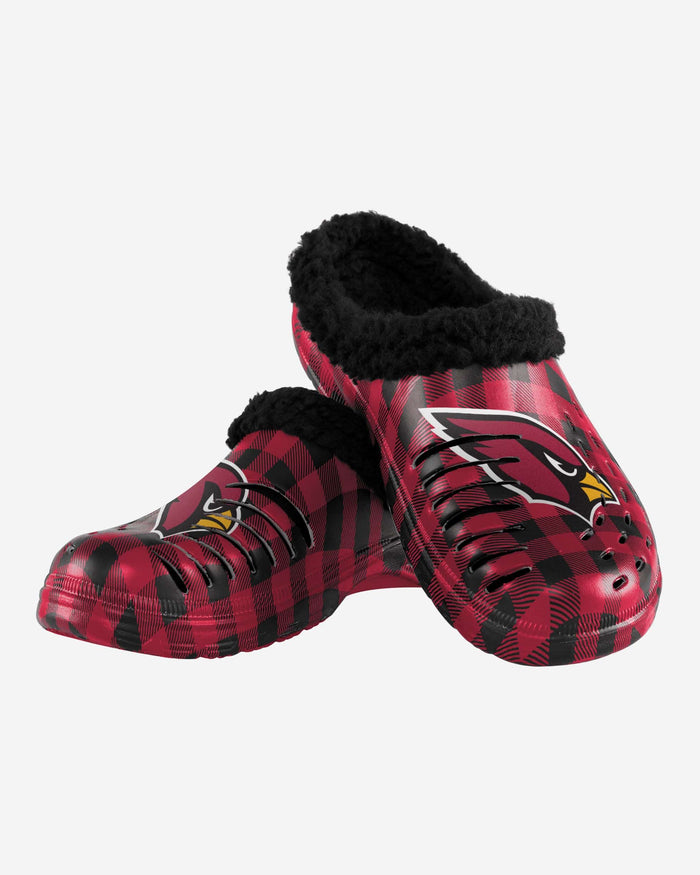 Arizona Cardinals Sherpa Lined Buffalo Check Clog FOCO - FOCO.com