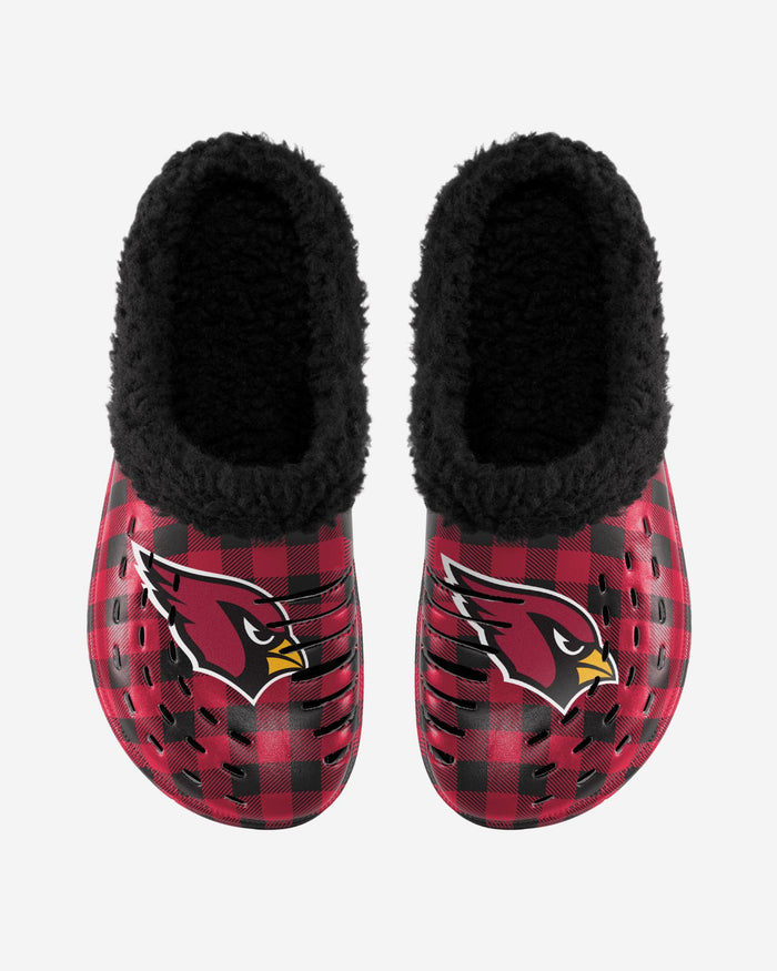 Arizona Cardinals Sherpa Lined Buffalo Check Clog FOCO - FOCO.com