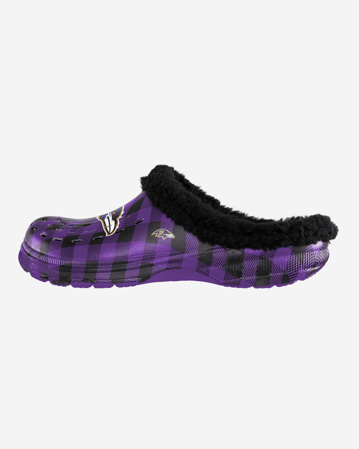 Baltimore Ravens Sherpa Lined Buffalo Check Clog FOCO S - FOCO.com