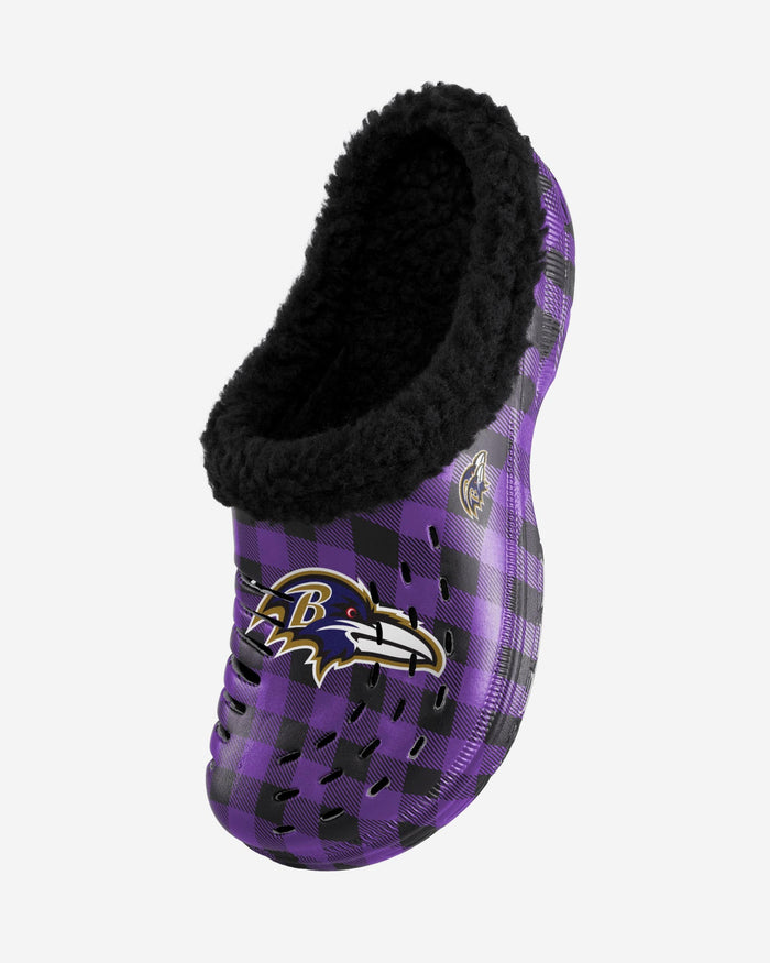 Baltimore Ravens Sherpa Lined Buffalo Check Clog FOCO - FOCO.com