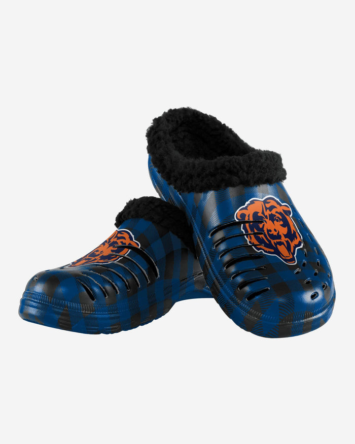 Chicago Bears Sherpa Lined Buffalo Check Clog FOCO - FOCO.com