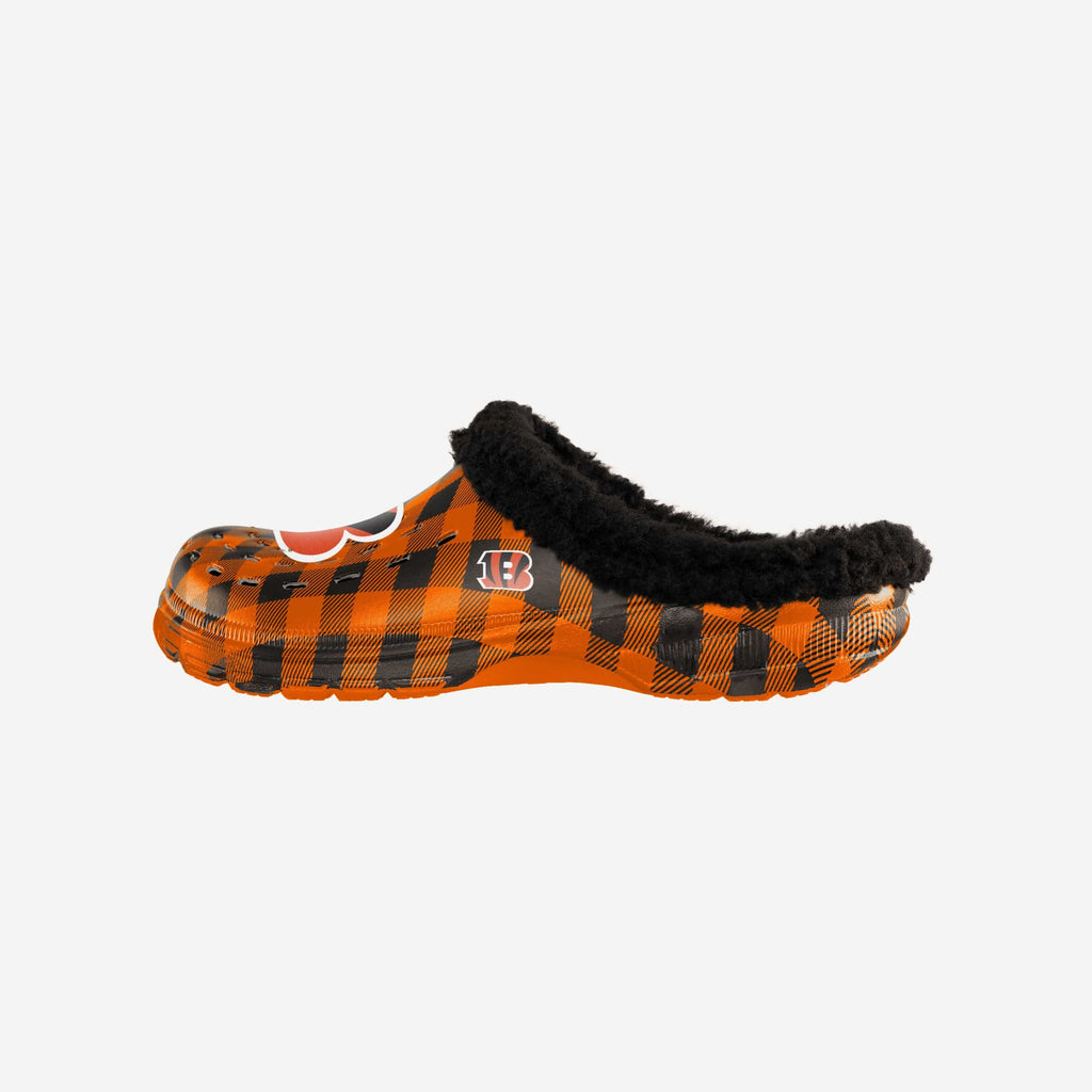 Cincinnati Bengals Sherpa Lined Buffalo Check Clog FOCO S - FOCO.com