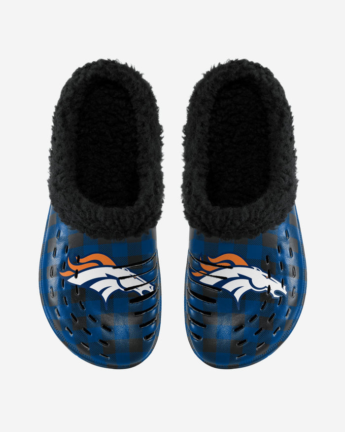 Denver Broncos Sherpa Lined Buffalo Check Clog FOCO - FOCO.com