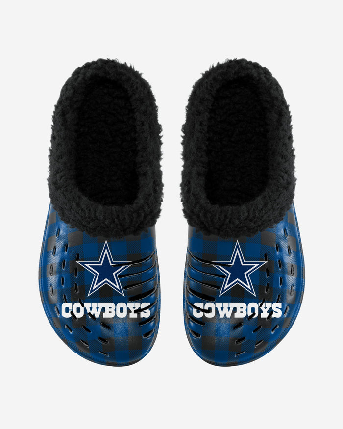 Dallas Cowboys Sherpa Lined Buffalo Check Clog FOCO - FOCO.com