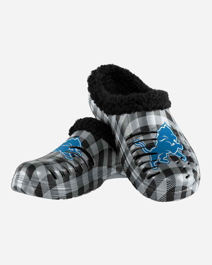 Detroit Lions Sherpa Lined Buffalo Check Clog FOCO - FOCO.com