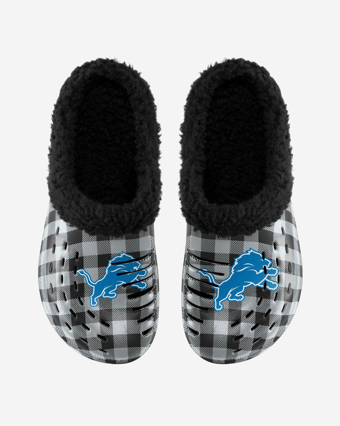 Detroit Lions Sherpa Lined Buffalo Check Clog FOCO - FOCO.com