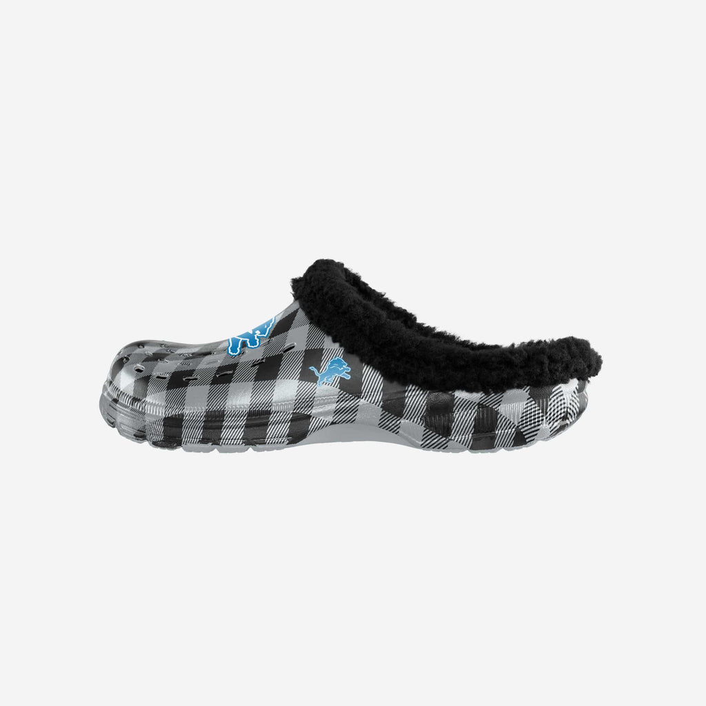 Detroit Lions Sherpa Lined Buffalo Check Clog FOCO S - FOCO.com