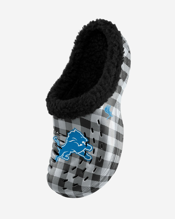 Detroit Lions Sherpa Lined Buffalo Check Clog FOCO - FOCO.com