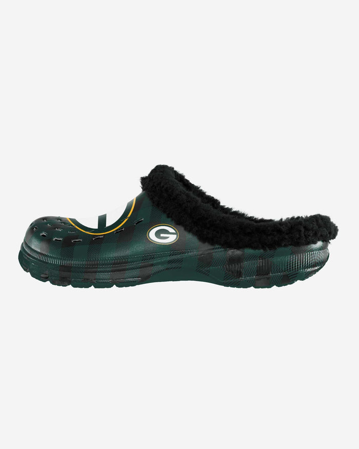 Green Bay Packers Sherpa Lined Buffalo Check Clog FOCO S - FOCO.com