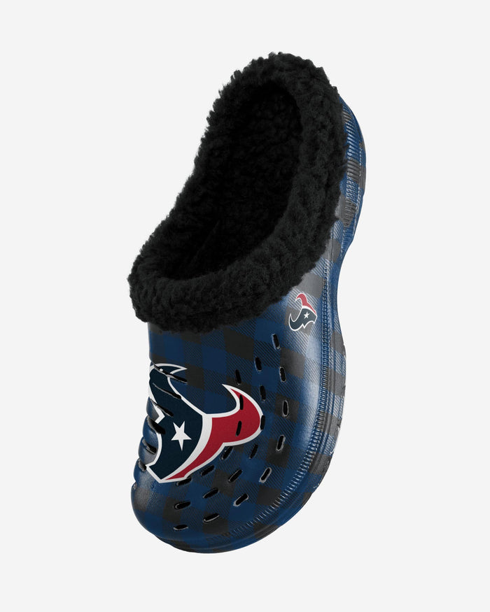 Houston Texans Sherpa Lined Buffalo Check Clog FOCO - FOCO.com