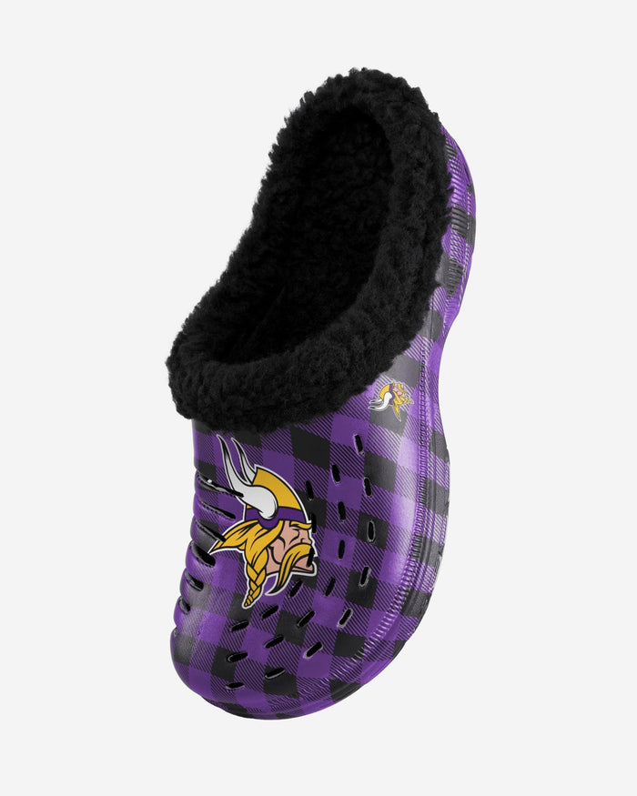 Minnesota Vikings Sherpa Lined Buffalo Check Clog FOCO - FOCO.com