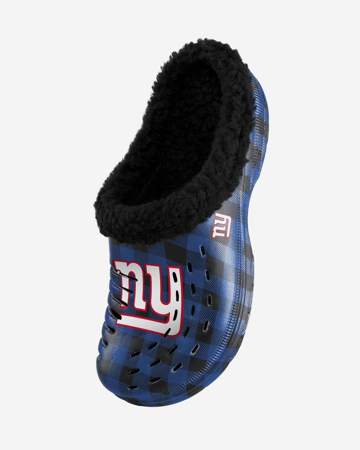 New York Giants Sherpa Lined Buffalo Check Clog FOCO - FOCO.com