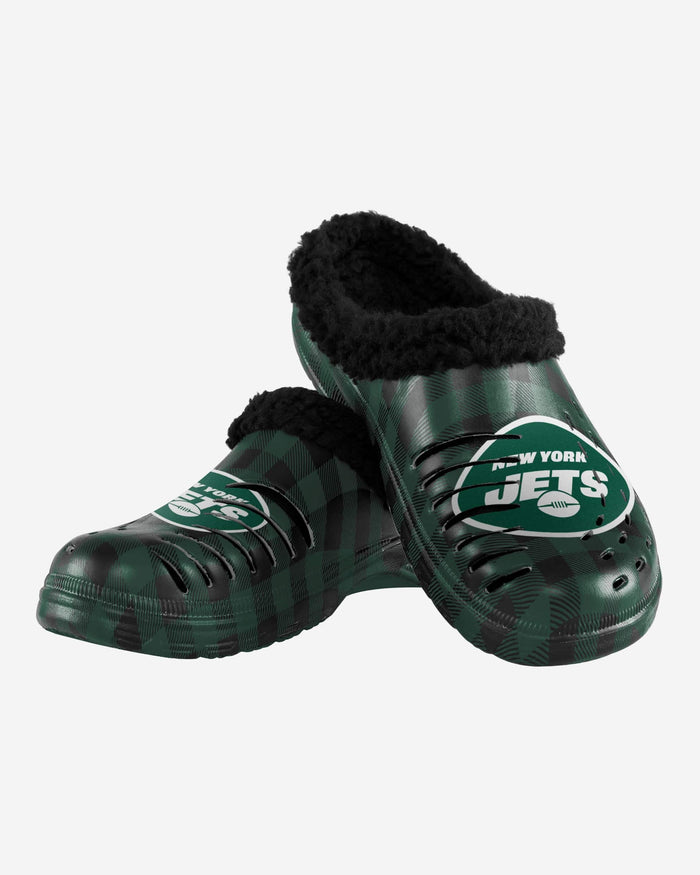 New York Jets Sherpa Lined Buffalo Check Clog FOCO - FOCO.com