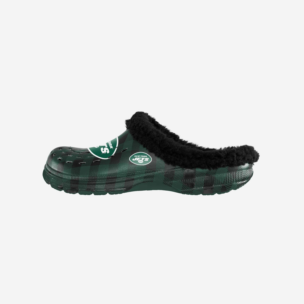 New York Jets Sherpa Lined Buffalo Check Clog FOCO S - FOCO.com