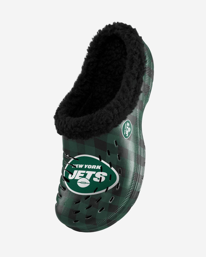 New York Jets Sherpa Lined Buffalo Check Clog FOCO - FOCO.com