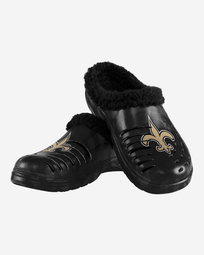 New Orleans Saints Sherpa Lined Buffalo Check Clog FOCO - FOCO.com