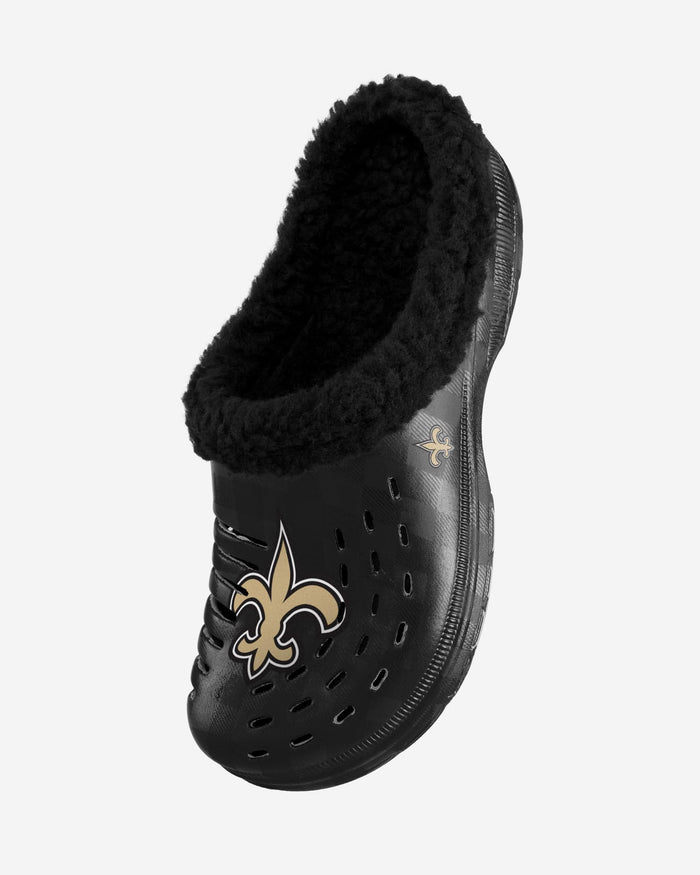 New Orleans Saints Sherpa Lined Buffalo Check Clog FOCO - FOCO.com