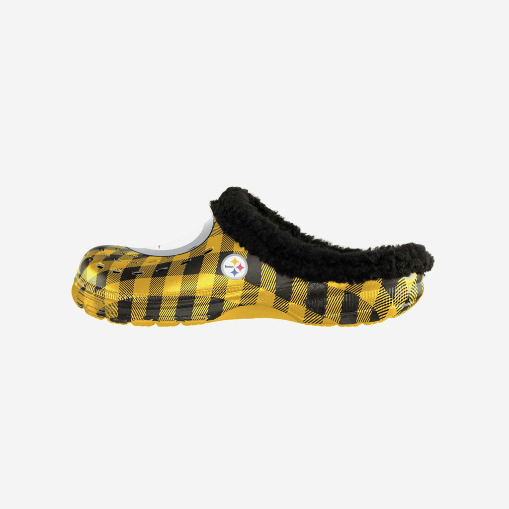 Pittsburgh Steelers Sherpa Lined Buffalo Check Clog FOCO S - FOCO.com