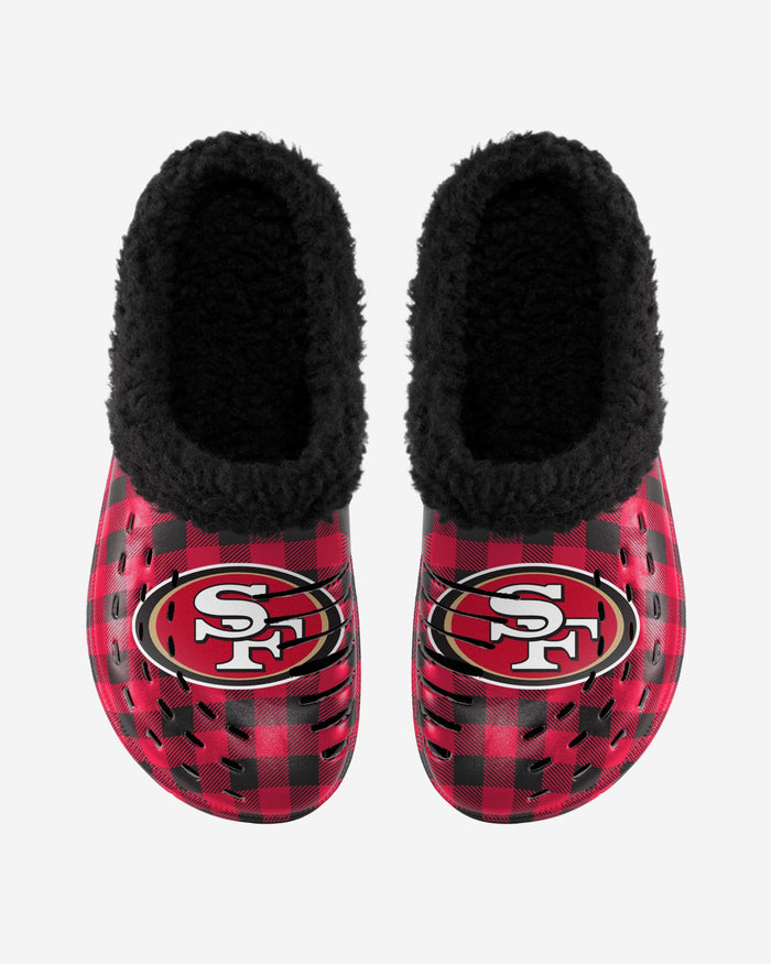 San Francisco 49ers Sherpa Lined Buffalo Check Clog FOCO - FOCO.com