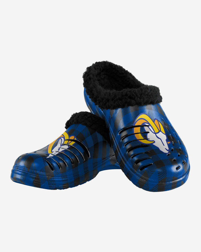 Los Angeles Rams Sherpa Lined Buffalo Check Clog FOCO - FOCO.com