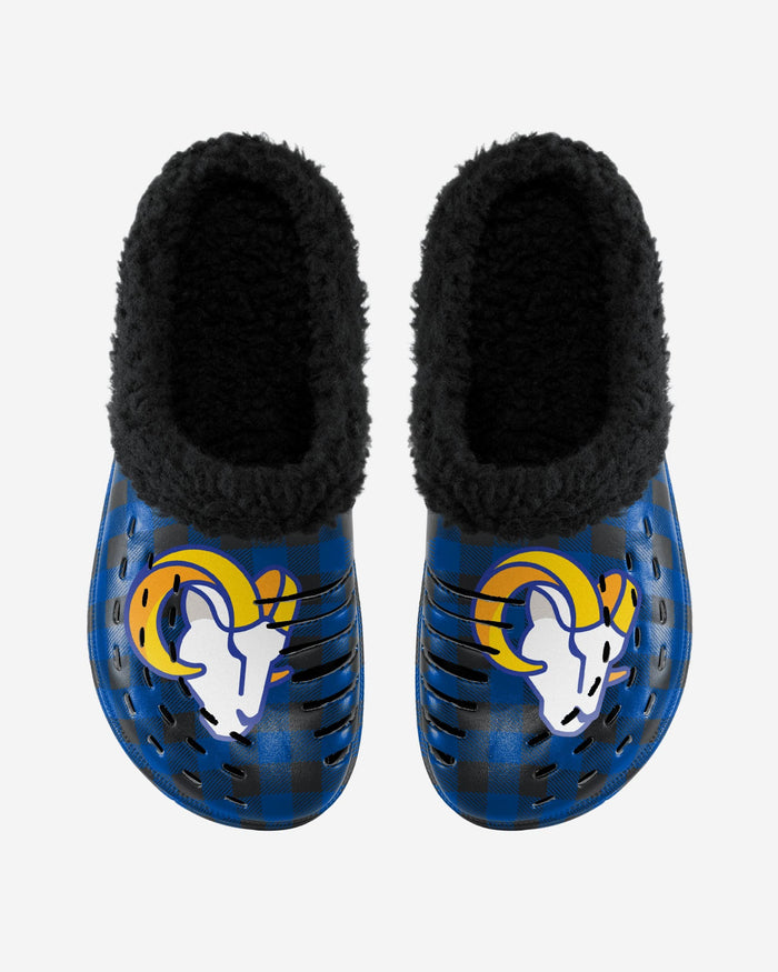 Los Angeles Rams Sherpa Lined Buffalo Check Clog FOCO - FOCO.com