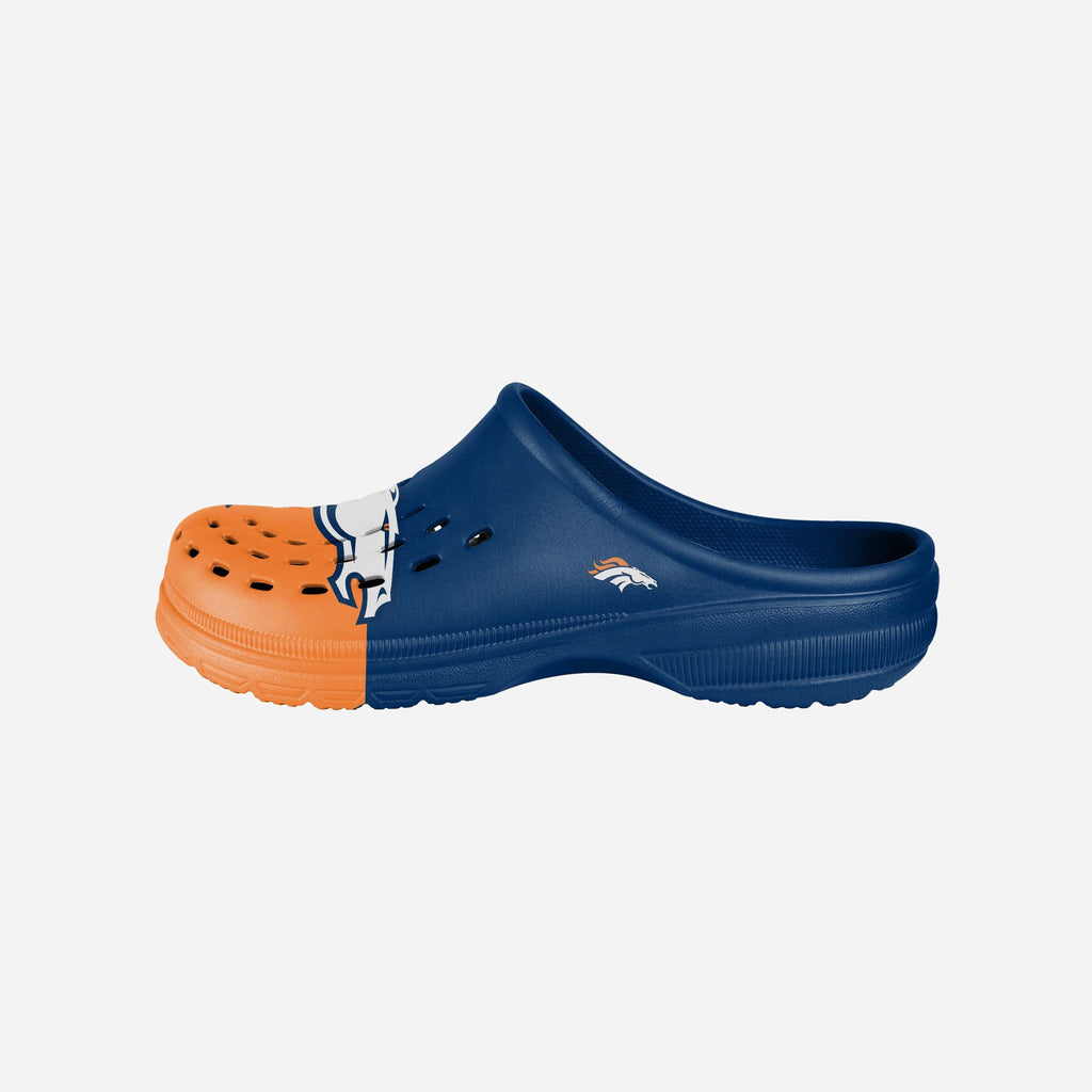 Denver Broncos Colorblock Big Logo Clog FOCO - FOCO.com