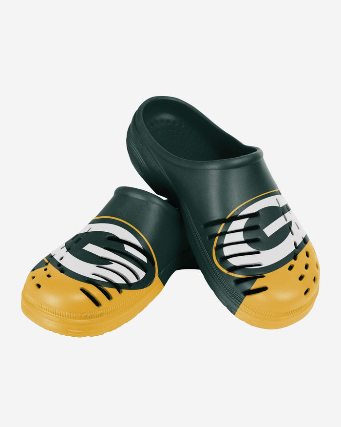 Green Bay Packers Colorblock Big Logo Clog FOCO - FOCO.com