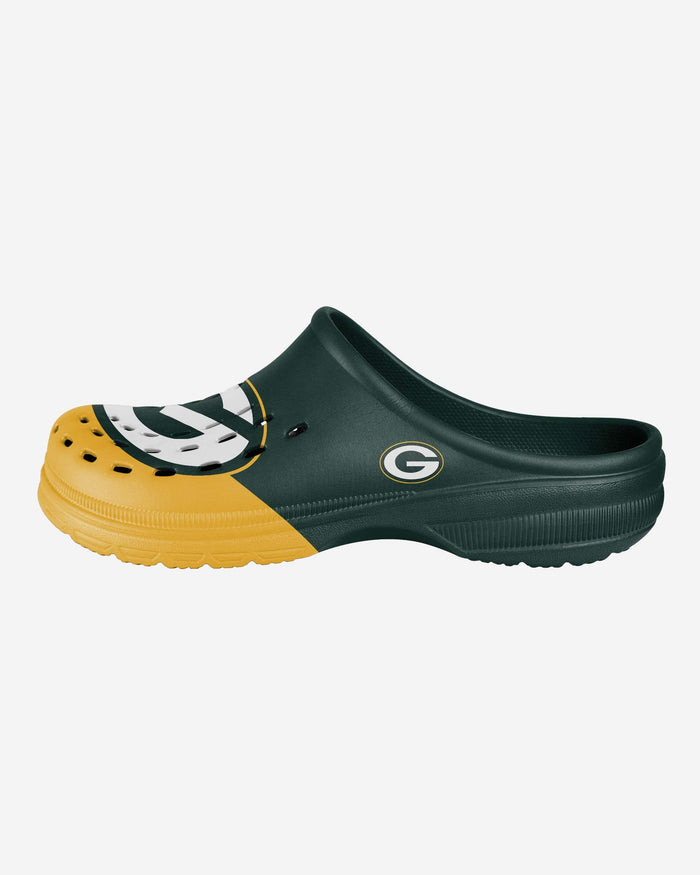 Green Bay Packers Colorblock Big Logo Clog FOCO - FOCO.com