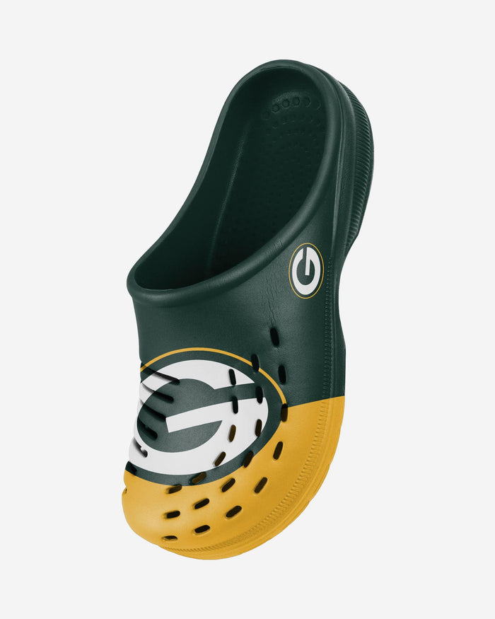 Green Bay Packers Colorblock Big Logo Clog FOCO - FOCO.com