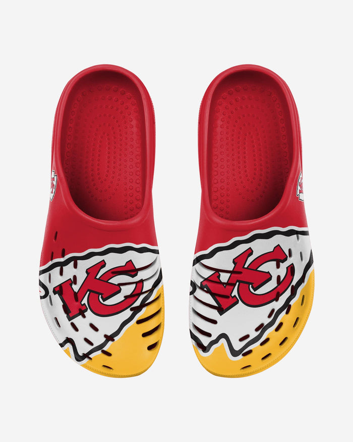 Kansas City Chiefs Colorblock Big Logo Clog FOCO S - FOCO.com