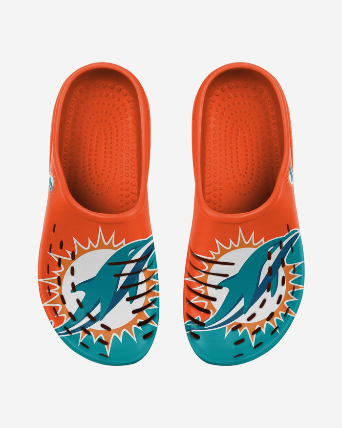 Miami Dolphins Colorblock Big Logo Clog FOCO S - FOCO.com