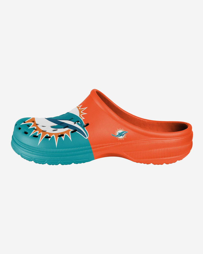 Miami Dolphins Colorblock Big Logo Clog FOCO - FOCO.com