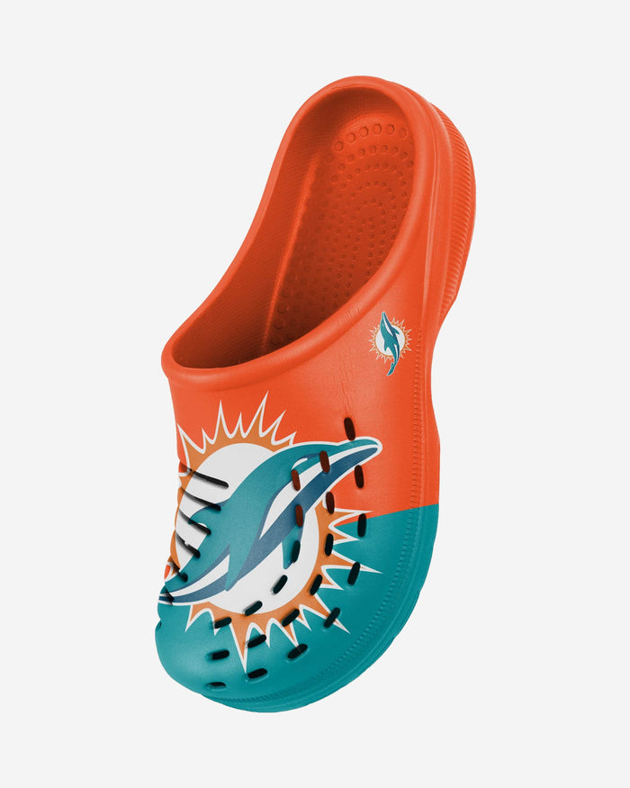 Miami Dolphins Colorblock Big Logo Clog FOCO - FOCO.com