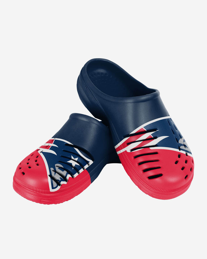New England Patriots Colorblock Big Logo Clog FOCO - FOCO.com