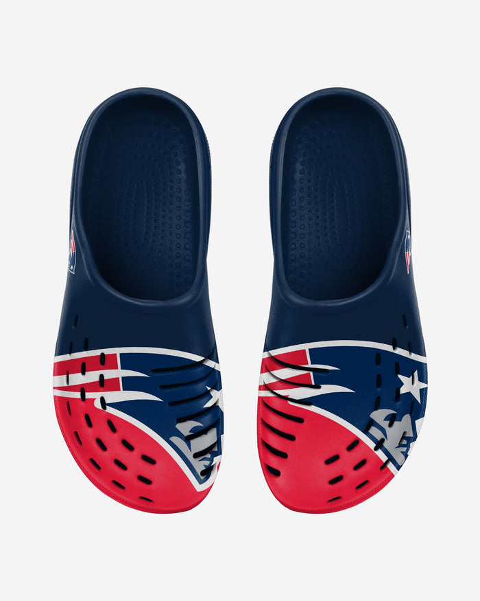 New England Patriots Colorblock Big Logo Clog FOCO S - FOCO.com
