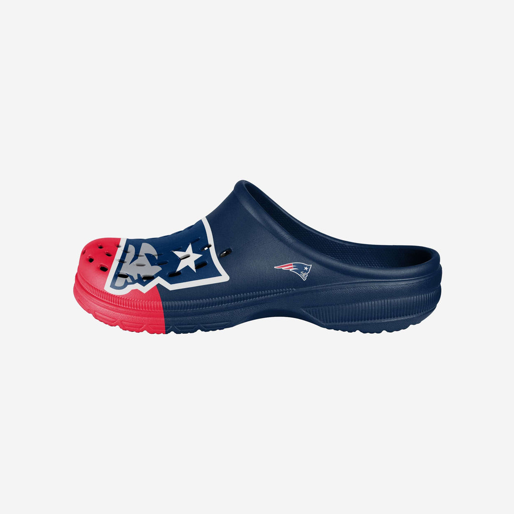 New England Patriots Colorblock Big Logo Clog FOCO - FOCO.com