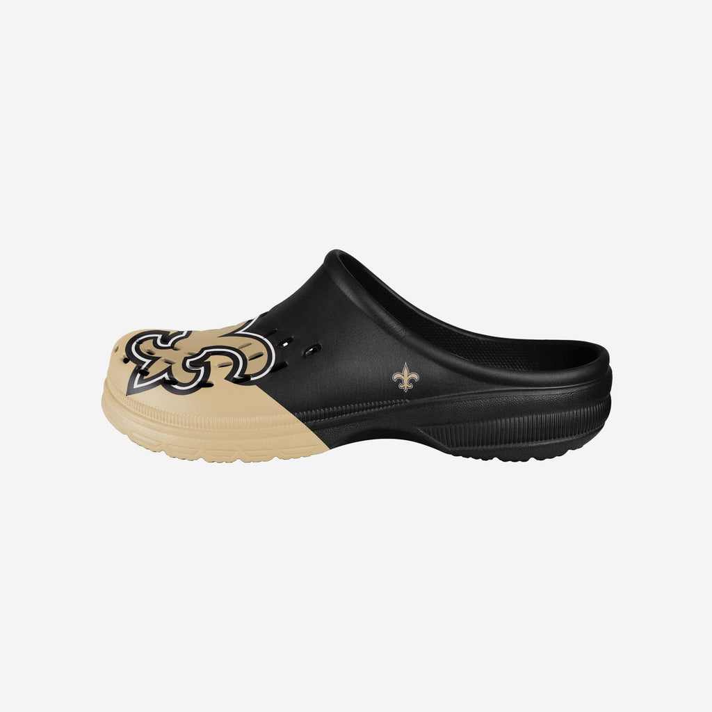 New Orleans Saints Colorblock Big Logo Clog FOCO - FOCO.com