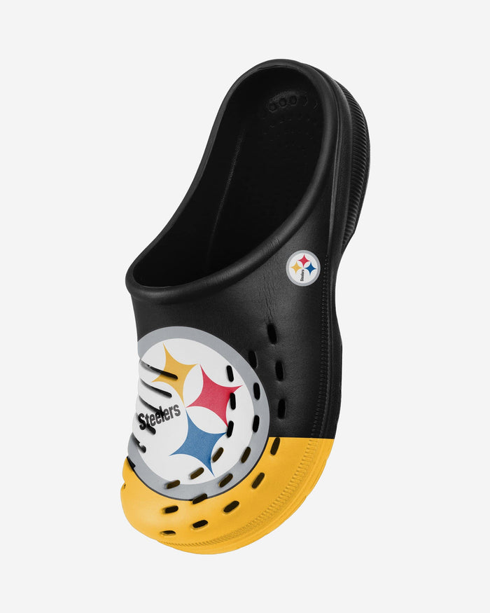 Pittsburgh Steelers Colorblock Big Logo Clog FOCO - FOCO.com